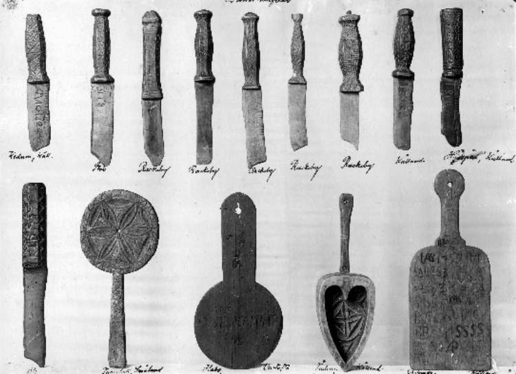 Bandknivar m.m. från kållandshärad m.m. i Nordiska museet