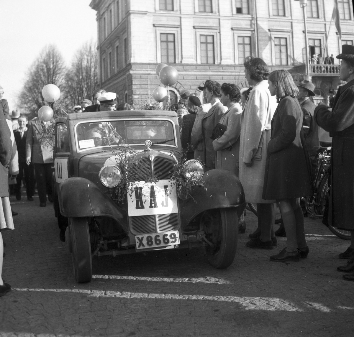 Studentexamen dag 1. 1947. Bilen en DKW 1937-1939.