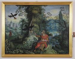 Elias får mat [Oljemaleri]