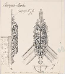 Gavlpryd for Borgund Kirke [Arbeidstegning]