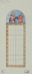 Skisse for vindu i Borgund Kirke [Arbeidstegning]