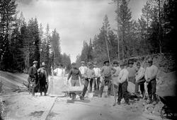 Dokumentasjon av arbeid med et veiprosjekt, ant i Trysil. Uk