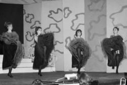 can-can, fransk. dans. Serie med revyfoto fra Kristiansund. 