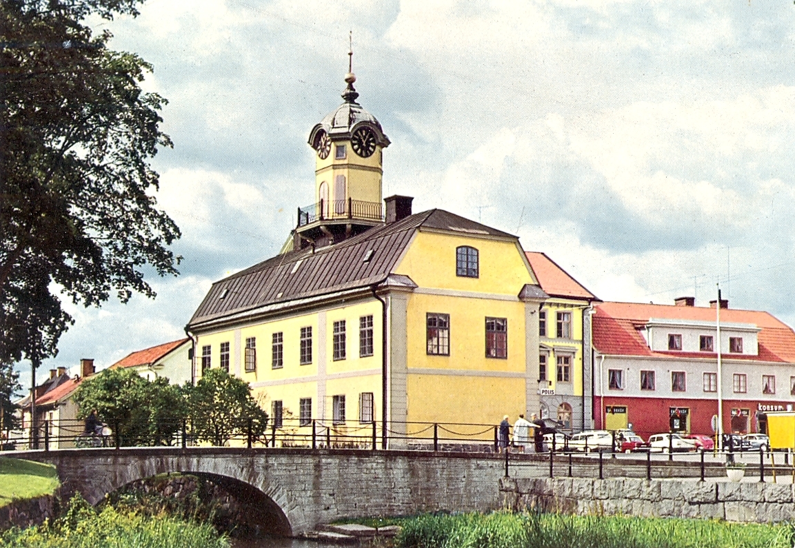 Vykort med motiv av Söderköpings rådhus.