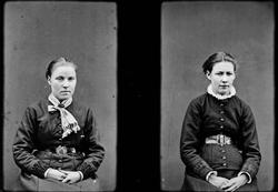 2 Kvinner, jente, ungdom, halvfigur, portrett.