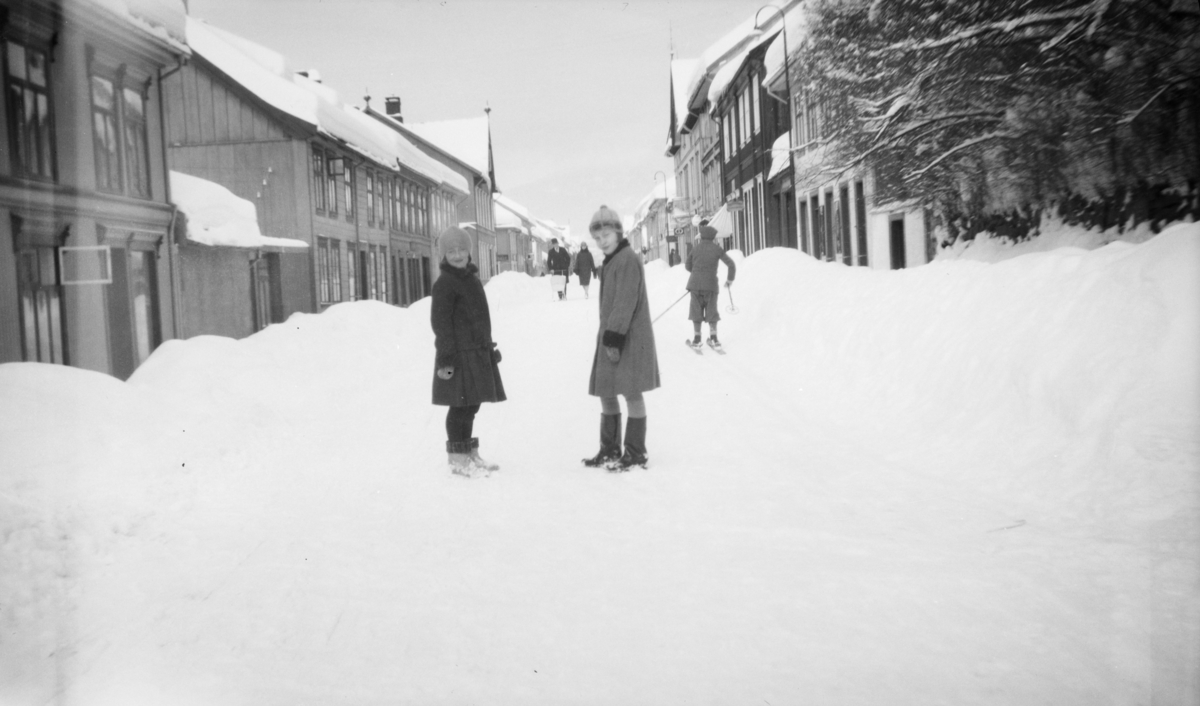 Vinter i Storgata i Lillehammer.