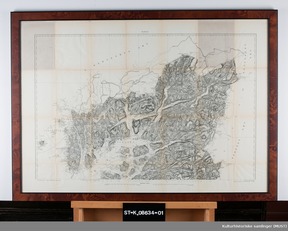 Kart over Stavanger Amt, 1866