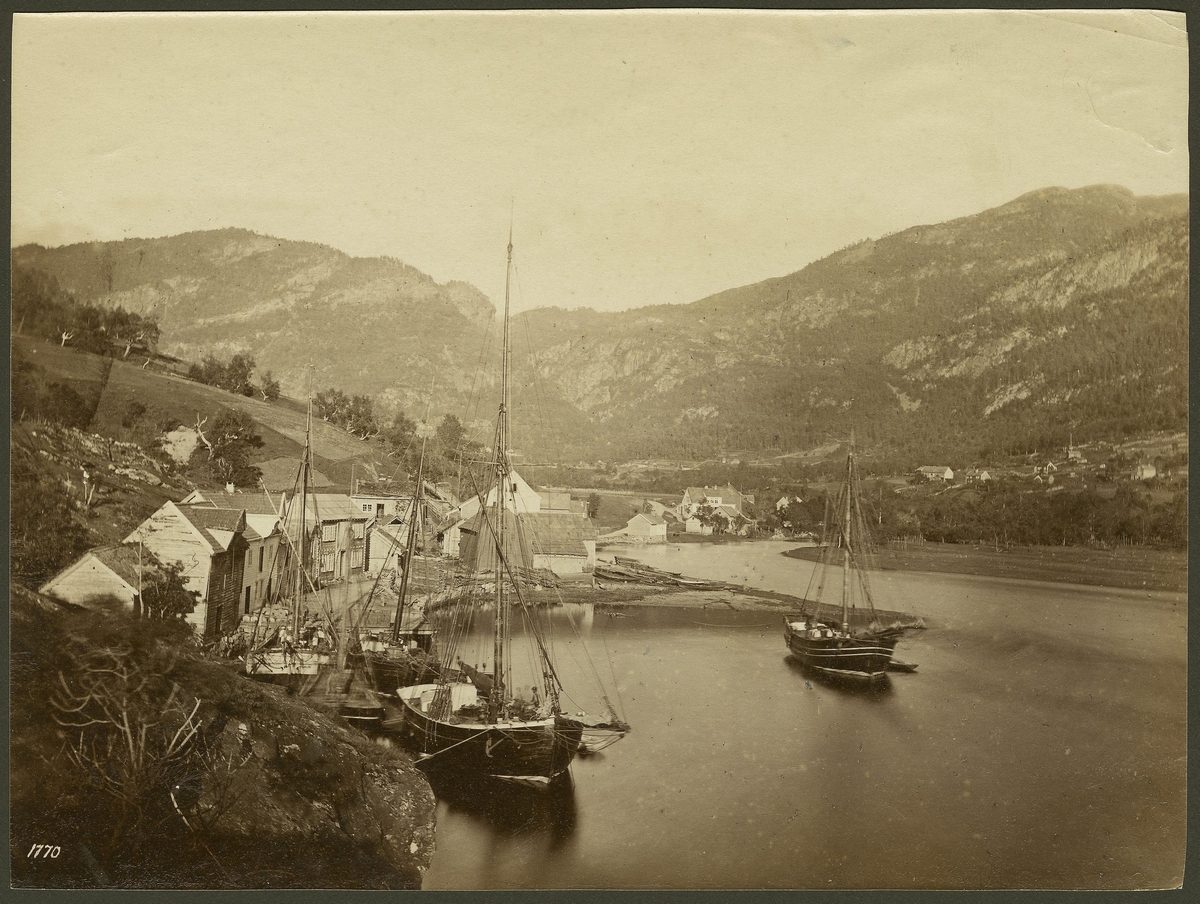 Dampskibsanløbstedet ved Eide, Hardanger [Fotografi]