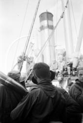 Landsleir 1928 i Åndalsnes. Speidere ombord i DS "Mørejarl".