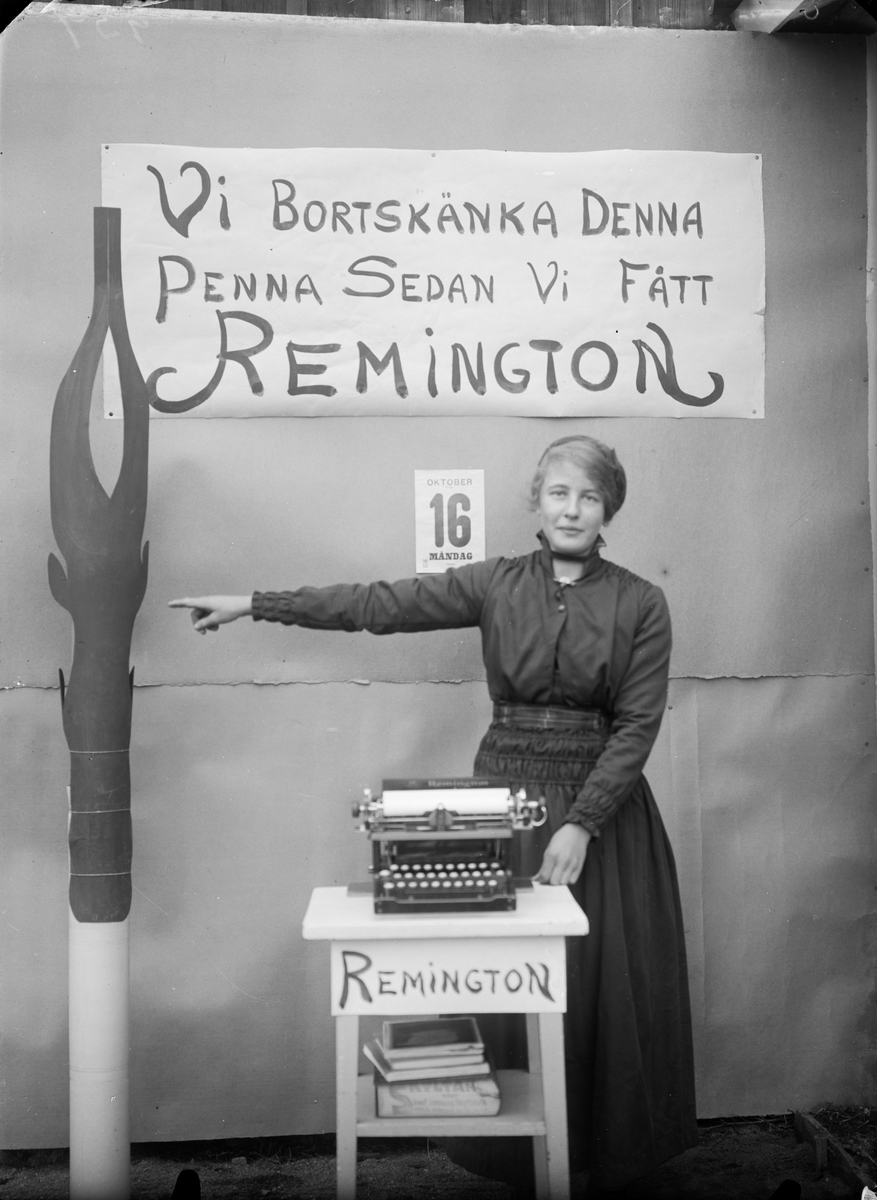 Reklam för Remington skrivmaskiner