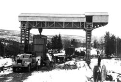 Holsanlegget, kraftutbygging, omlasting, jernbane, kran, las