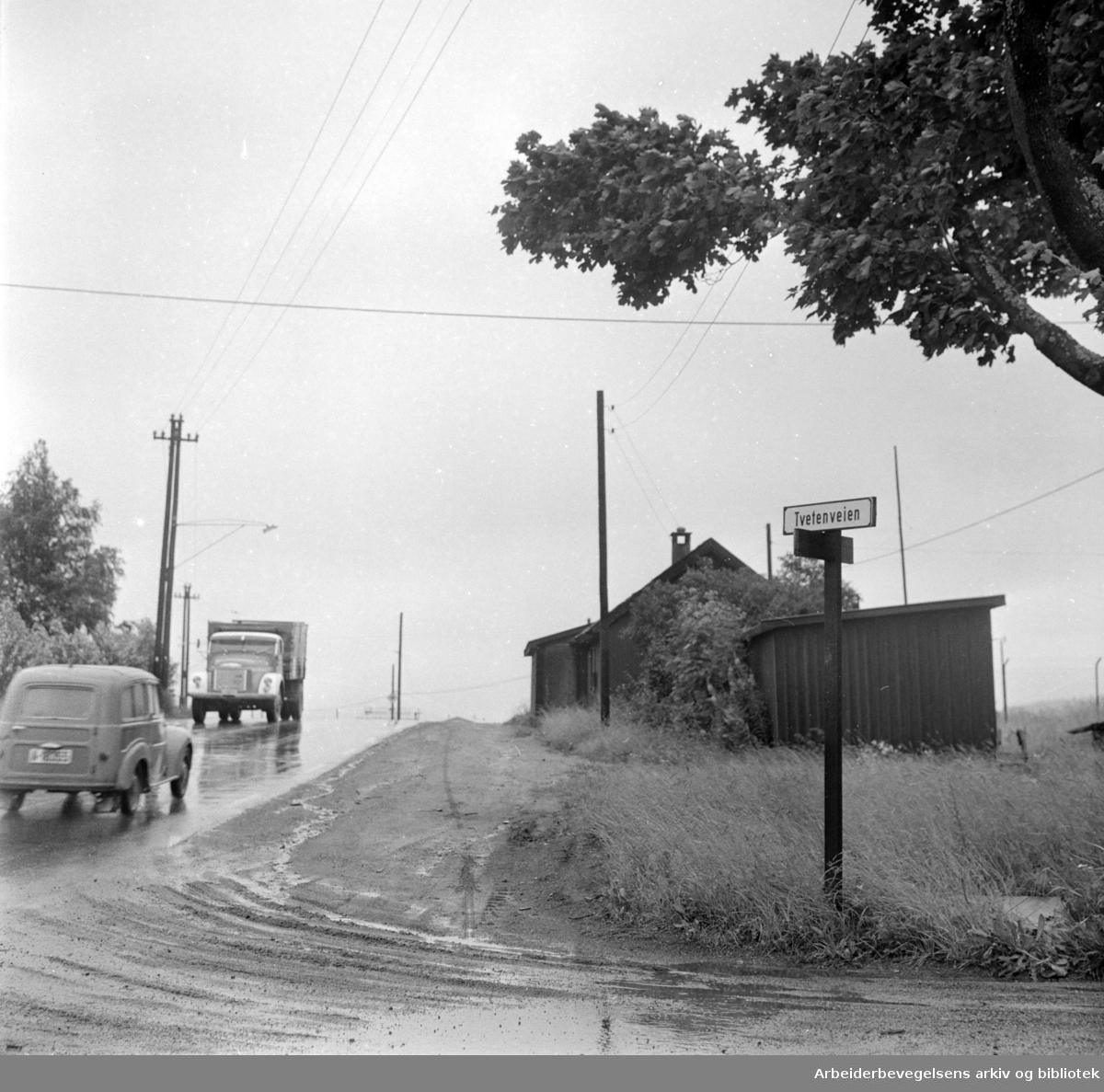 Strømsveien - Tvetenveien. Juli 1963