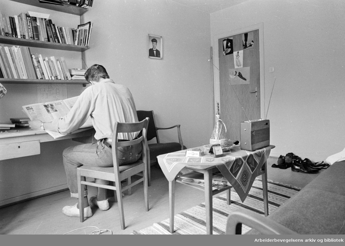 Sogn, Studentbyen. Fra en av studenthyblene. September 1968