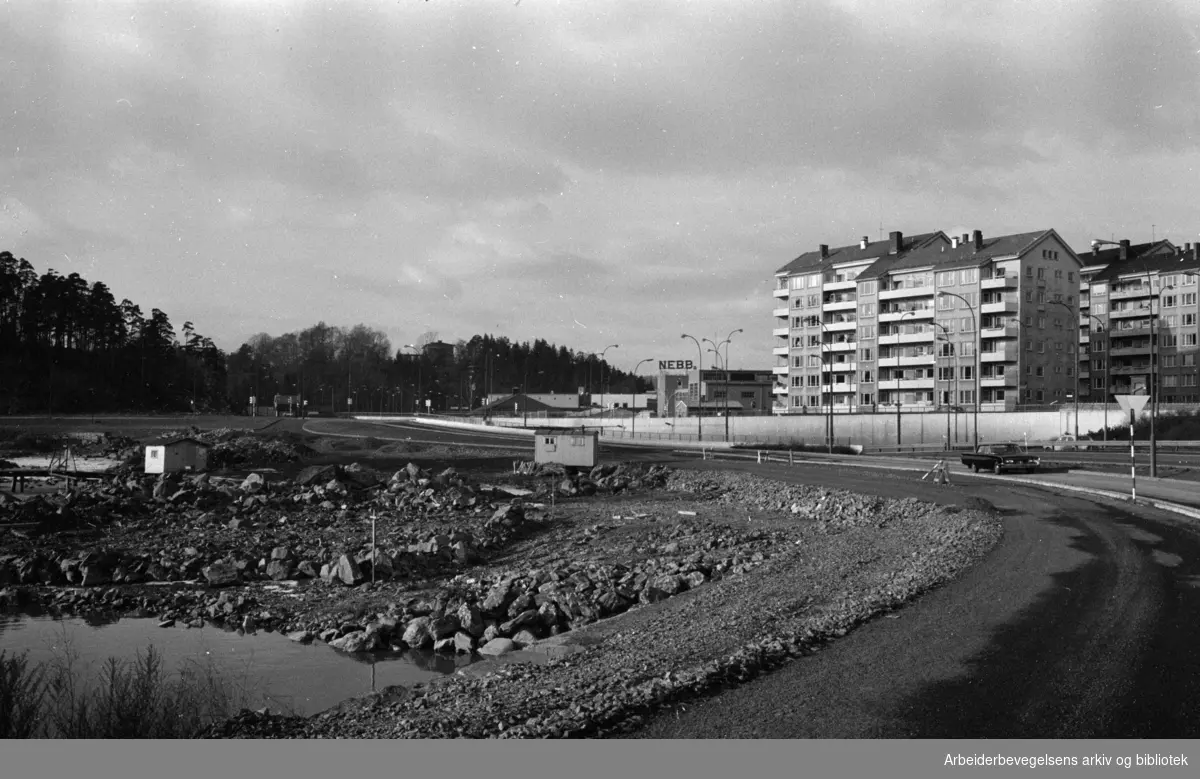 Sjølystveien. Strandpromenaden. Februar 1964