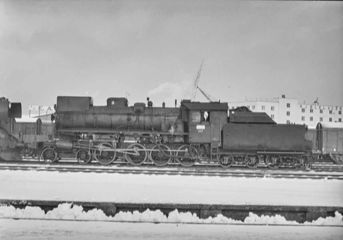 Damplokomotiv type 26a nr. 217 på Marienborg ved Trondheim.