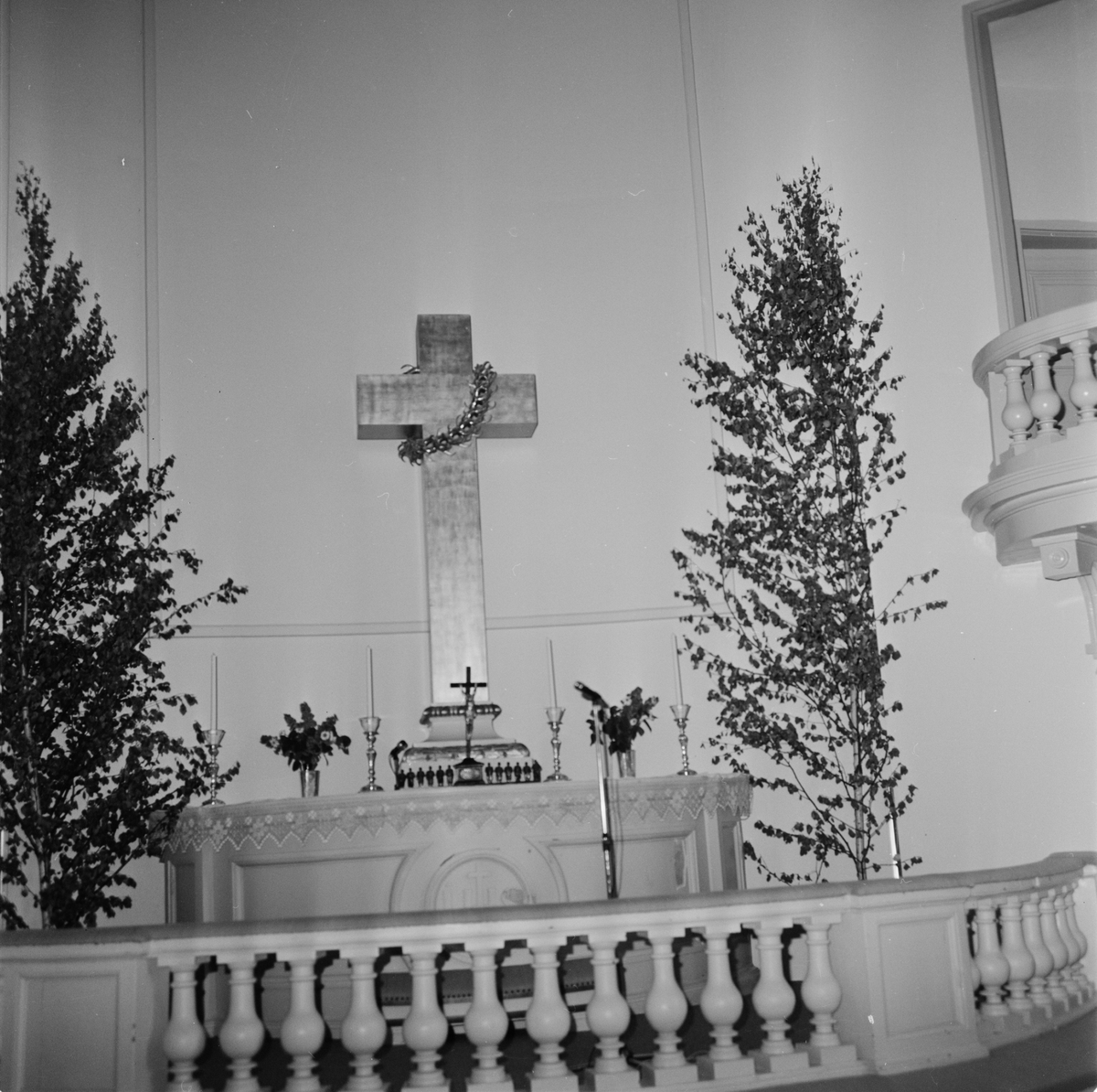 Söderfors kyrka, altare, Söderfors socken, Uppland 1979