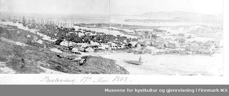 Havna i Berlevåg 17.mai 1868