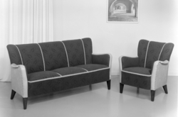 Salong. Sofa og lenestol.