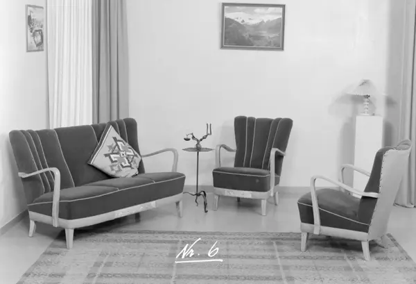 Salong. Sofa og lenestolar.