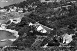 Landskapsbilete, bustadhus, postkort