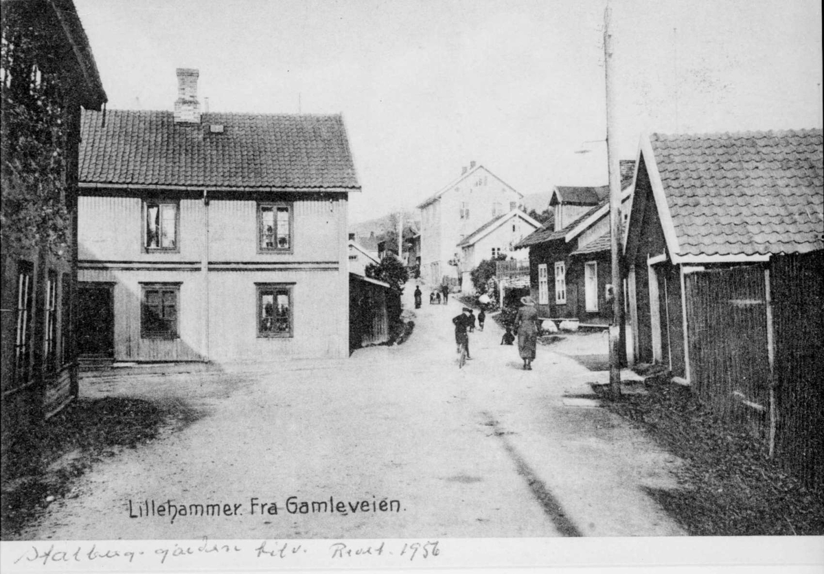 Repro: Gatebilde, Gamlevegen i Lilllehammer.
