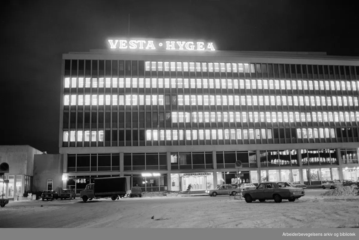Vesta-Hygea bygget på Løren. November 1977
