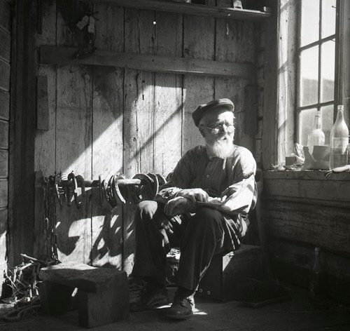 Elfström i stallidret, Nianfors 1950.