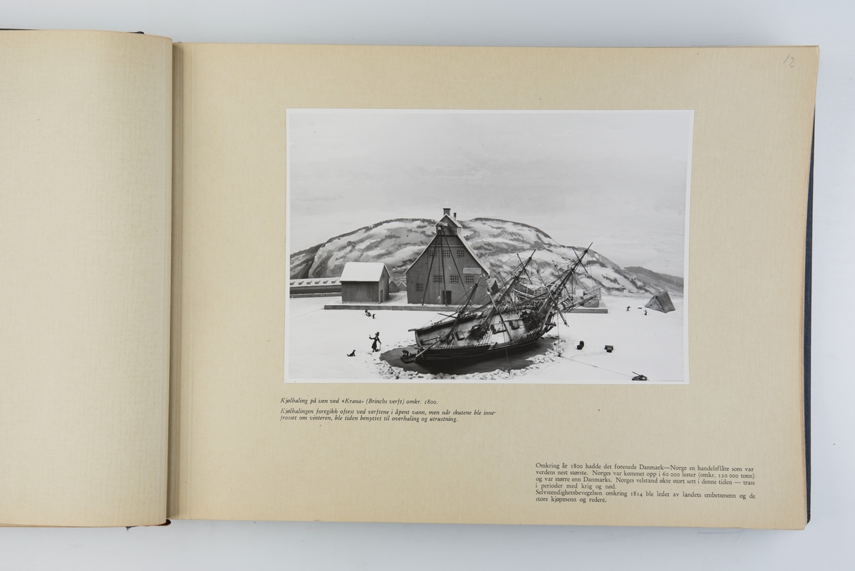 Fotoalbum med fotografier fra Skipsfartsutstillingen i Oslo i 1950.