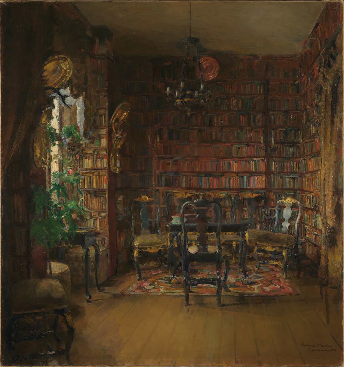 Thorvald Boecks bibliotek [Maleri]