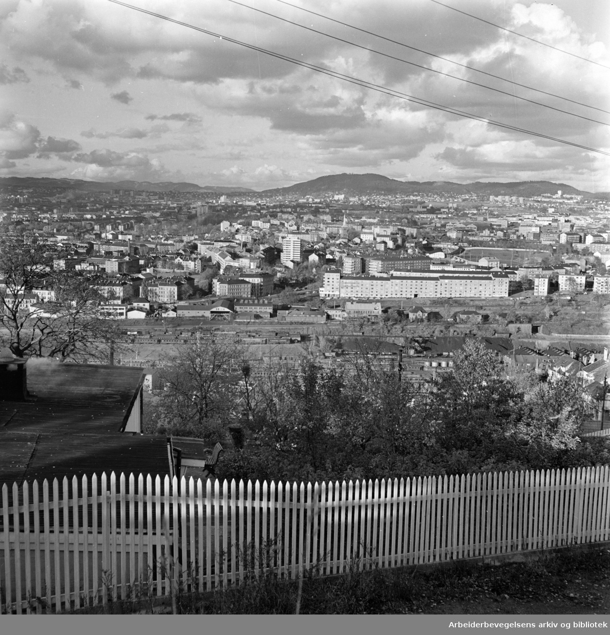Ekeberg. Utsikt fra Ekeberg. Oktober 1961