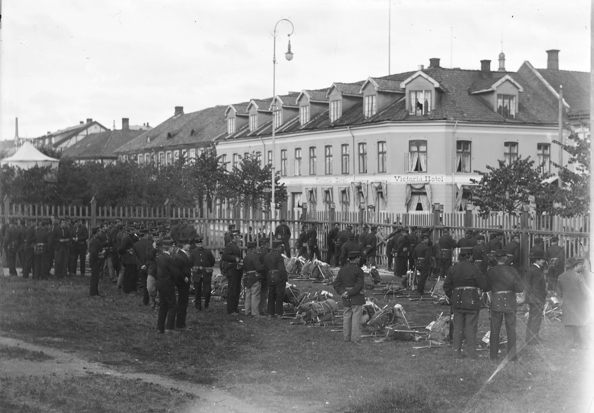 Militære, Soldater, moblisering 1905. Hamar Jernbanestasjon