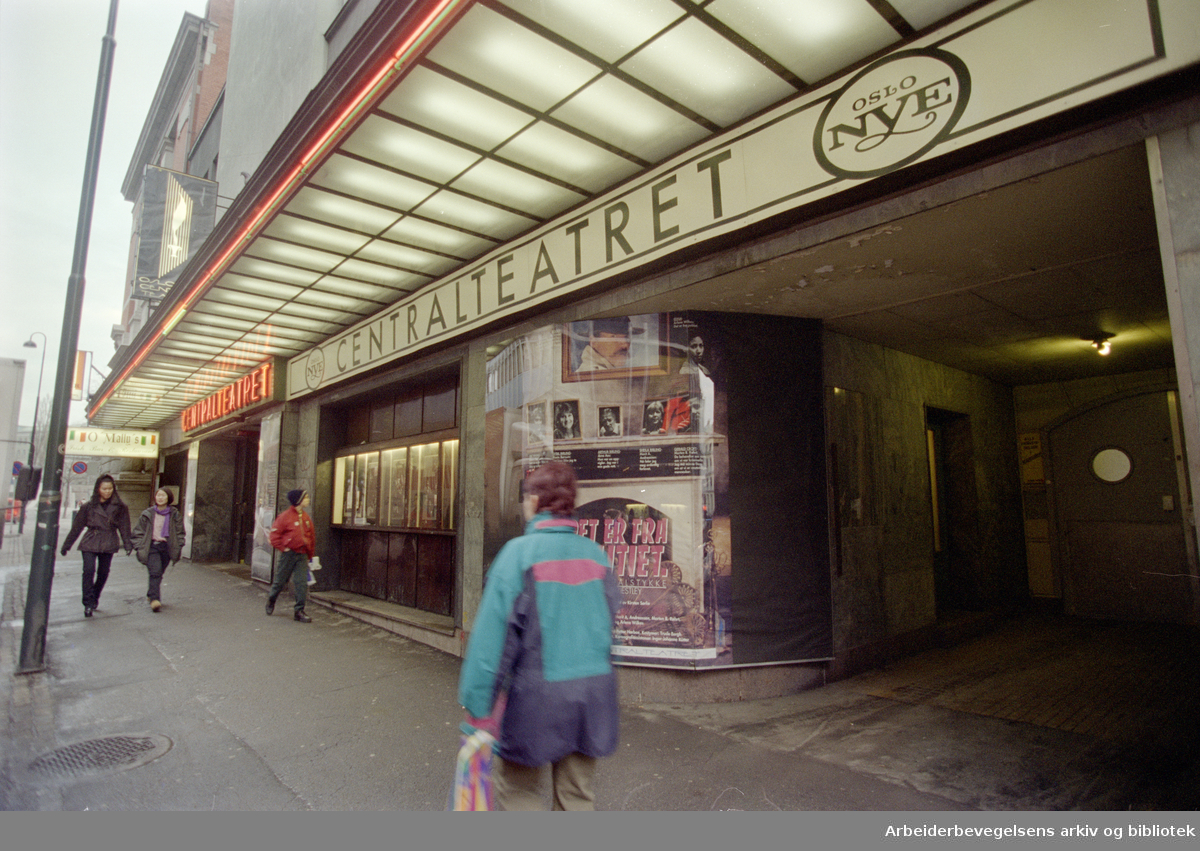Akersgata. Centralteatret, Oslo Nye. Desember 1995