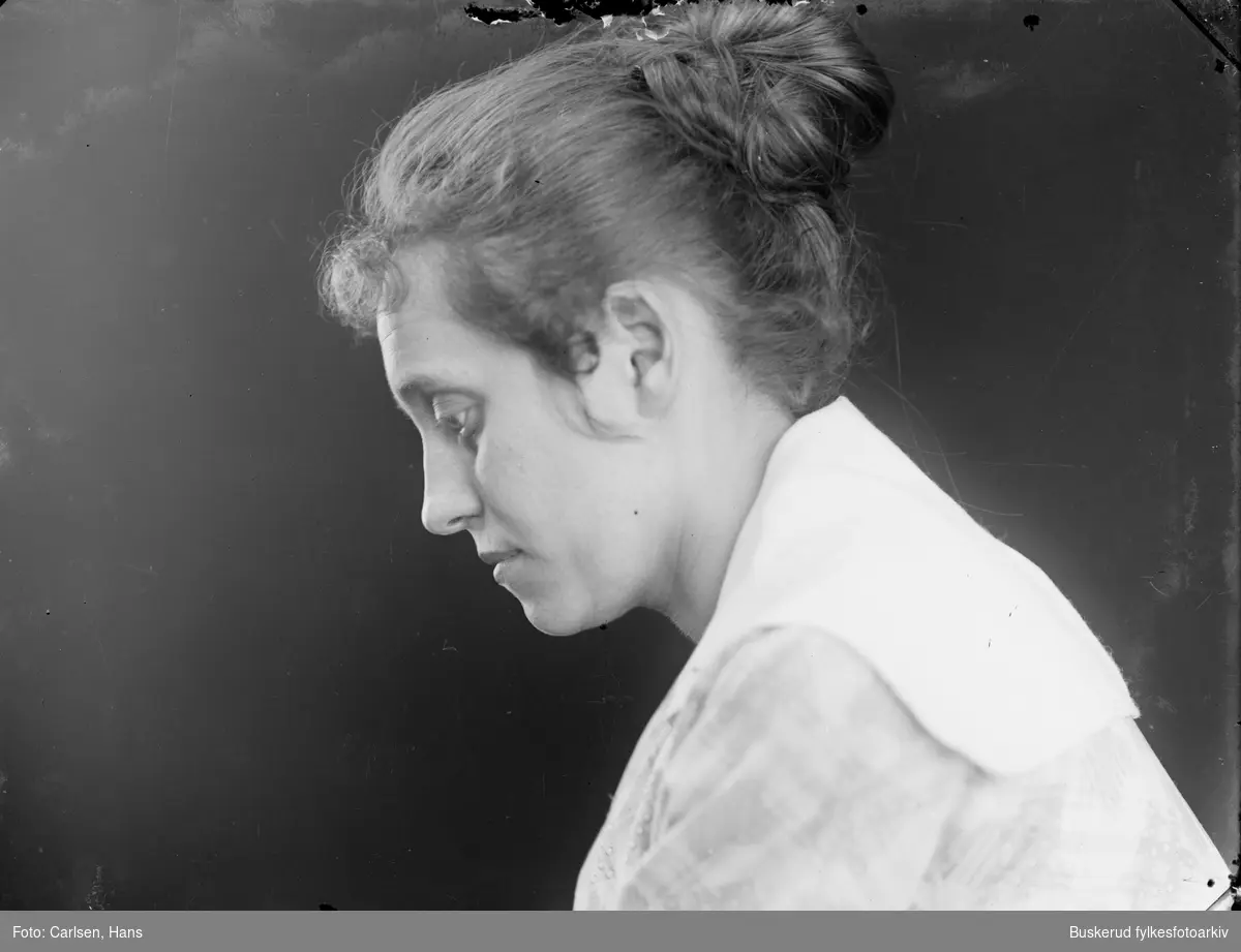 Kvinneportrett
Frk Hognestad fra Hønefoss. Bertha Hognestad overtok i 1919 atelieet til H. Carlsen sammn med Jenny Nilsen
