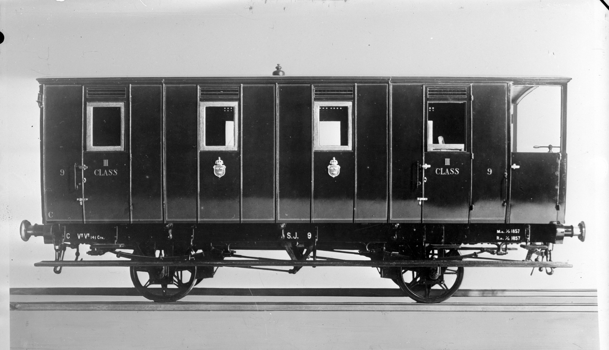 1:10 modell av SJ pv C 9; Järnvägsmuseet