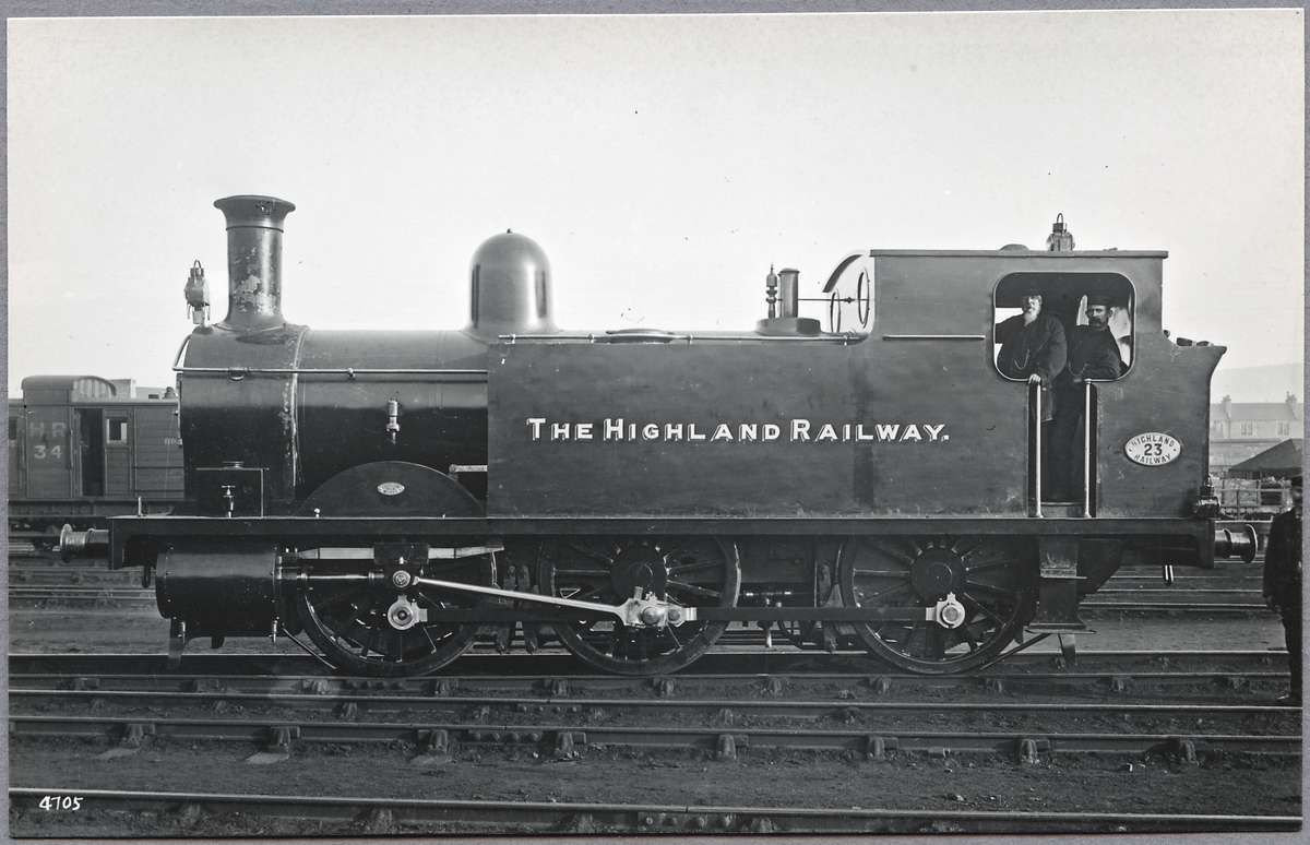 Highland Railway, HR lok 23. HR Godsvagn 34.