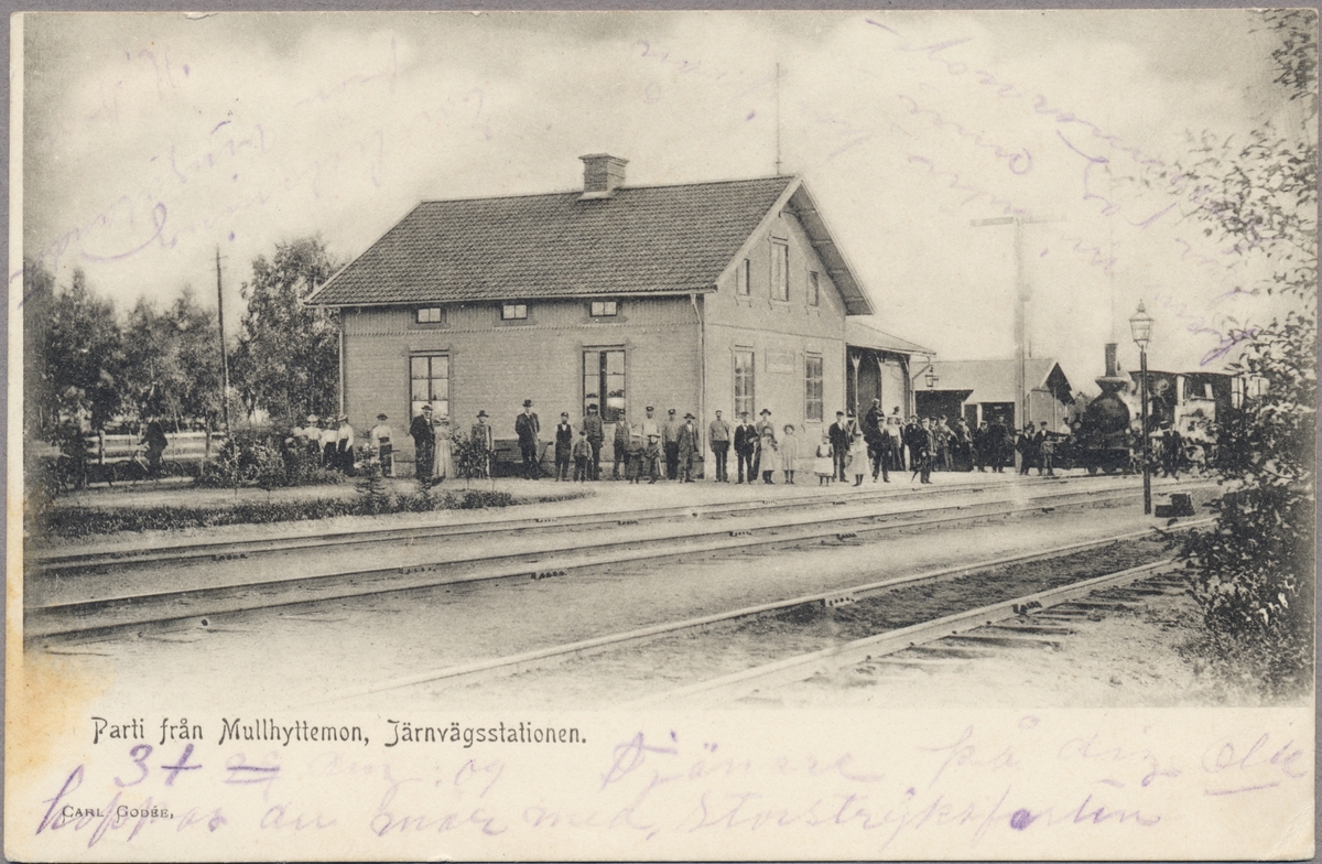 Järnvägsstationen i Mullhyttemo.