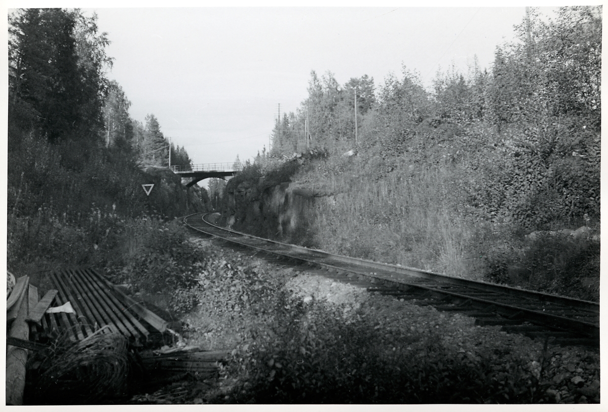 Vägbro vid Utansjö på linjen mellan Kramfors och Härnösand.