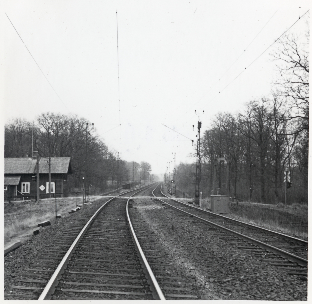 Plankorsning vid Henninge, på linjen mellan Höör och Stehag.