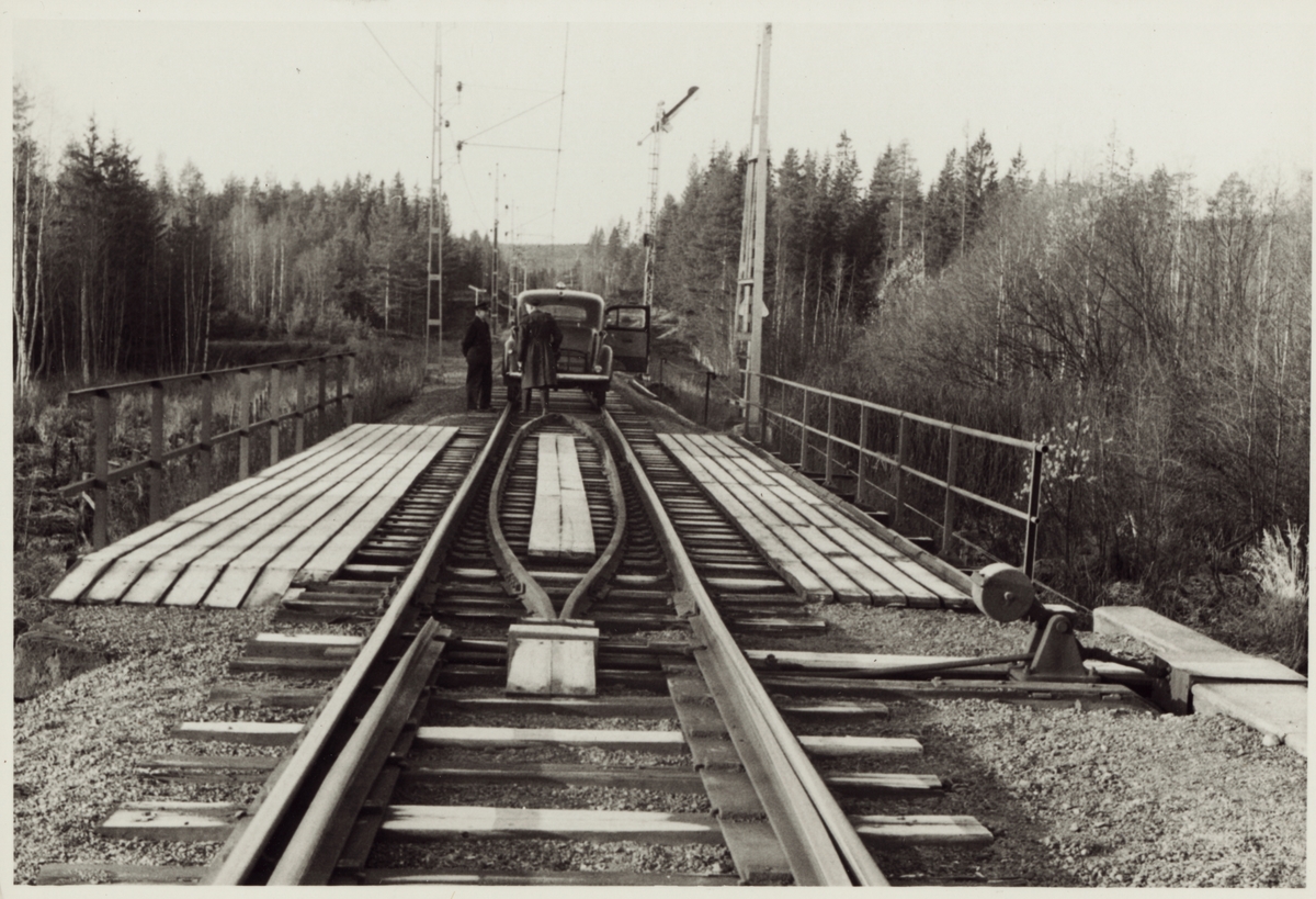 Järnvägsbro över Björnhytteån på linjen mellan Grängesberg och Blötberget.
