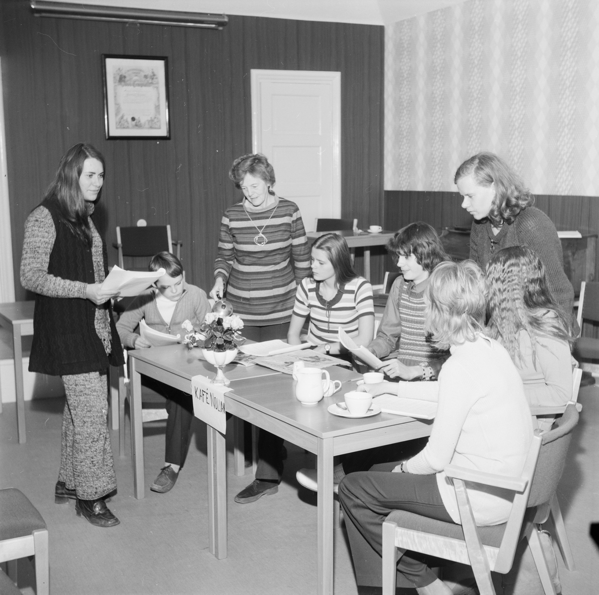 IOGT-NTO, teaterkurs i Tierp, Uppland, november 1971