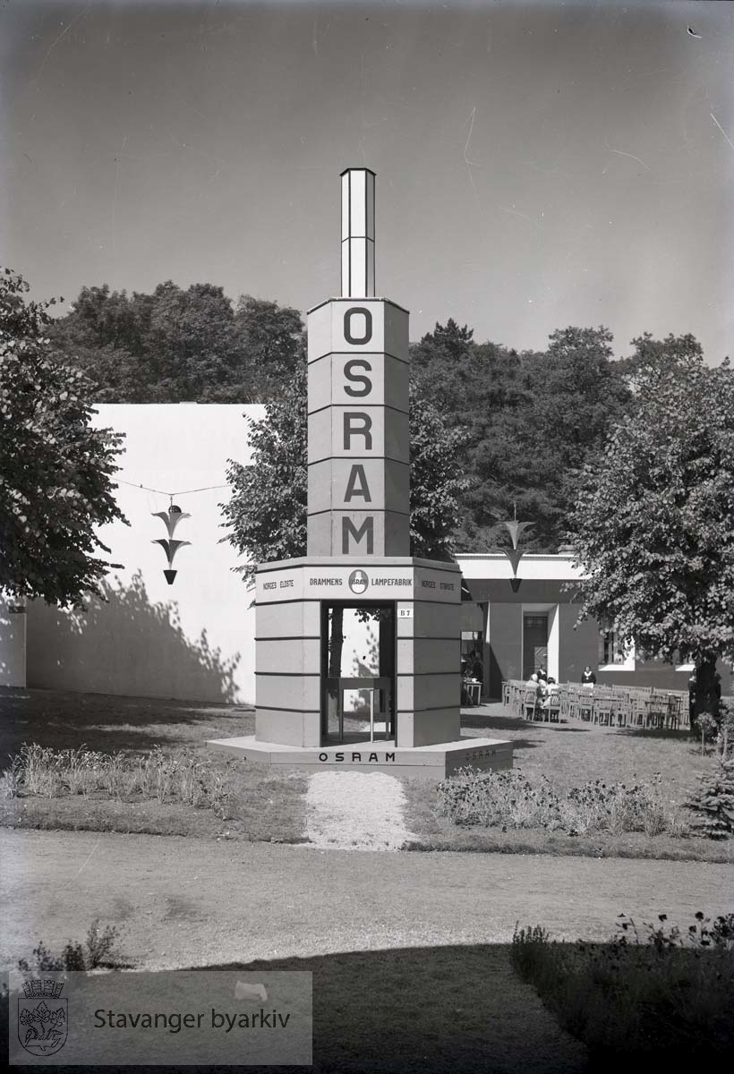 Utstillingsstand for OSRAM i Bjergstedparken.