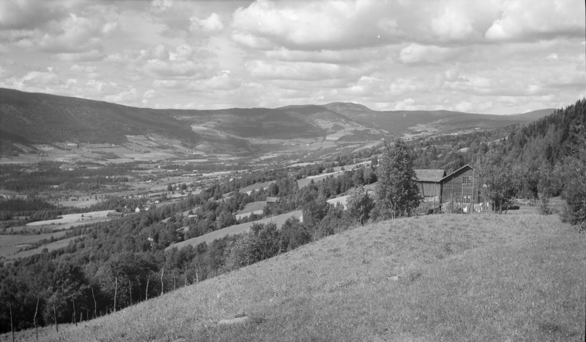 Utsikt nordover fra Øverbygda i Østre Gausdal