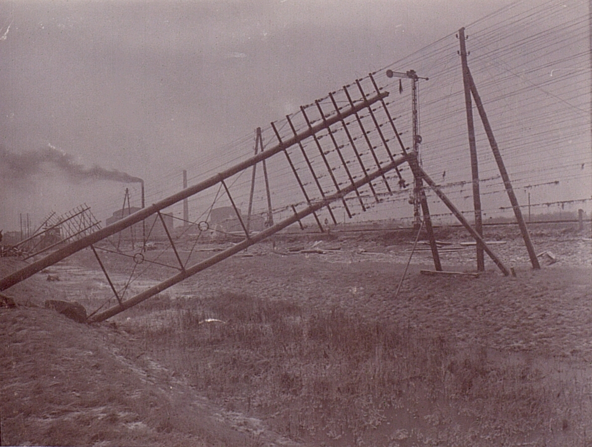 Telefonnätet Malmö - Arlöv efter stormen 19/4 1903.