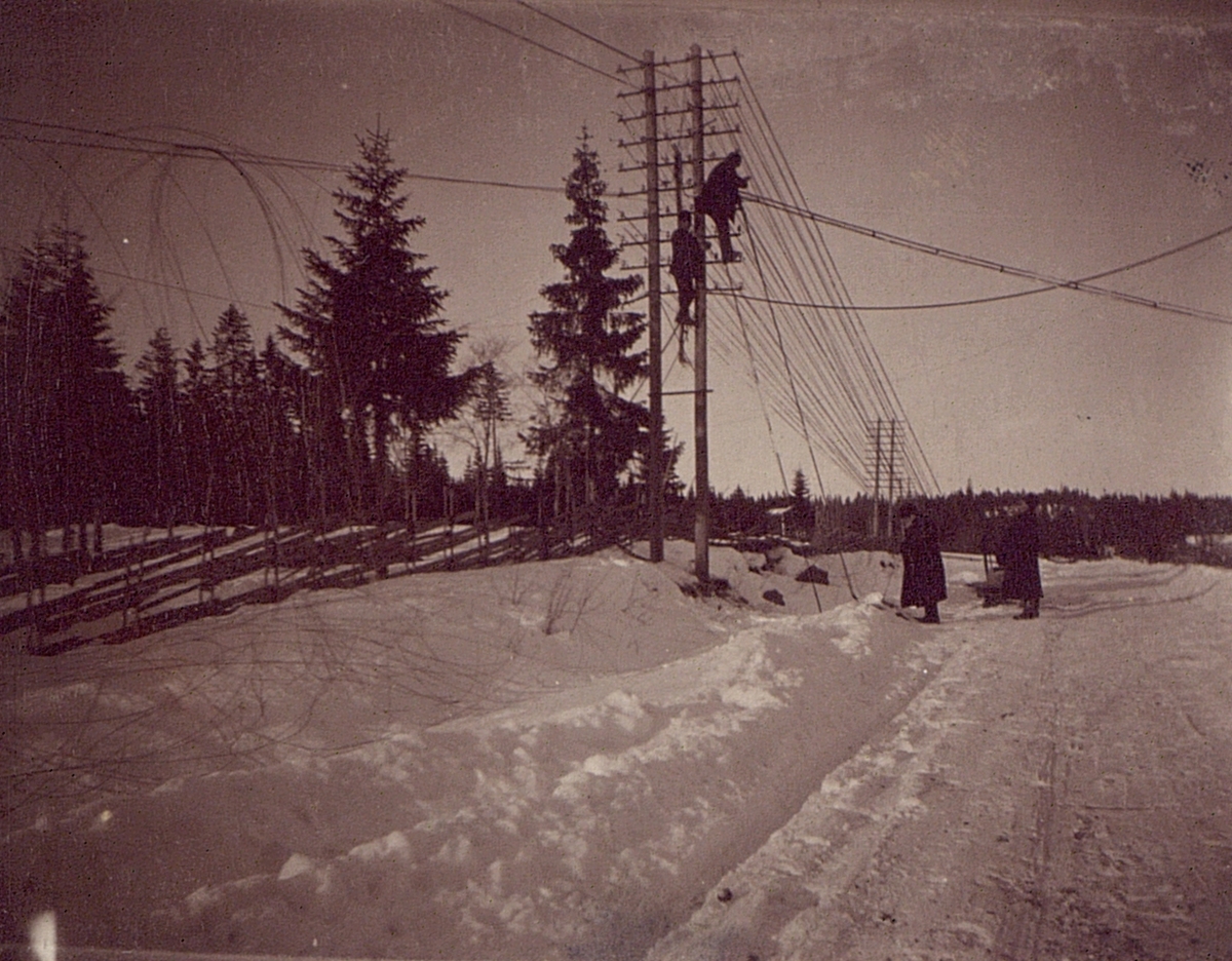 Linjeramponering inom VI distriktet, 1 nov 1910. Troligen i Norrland.