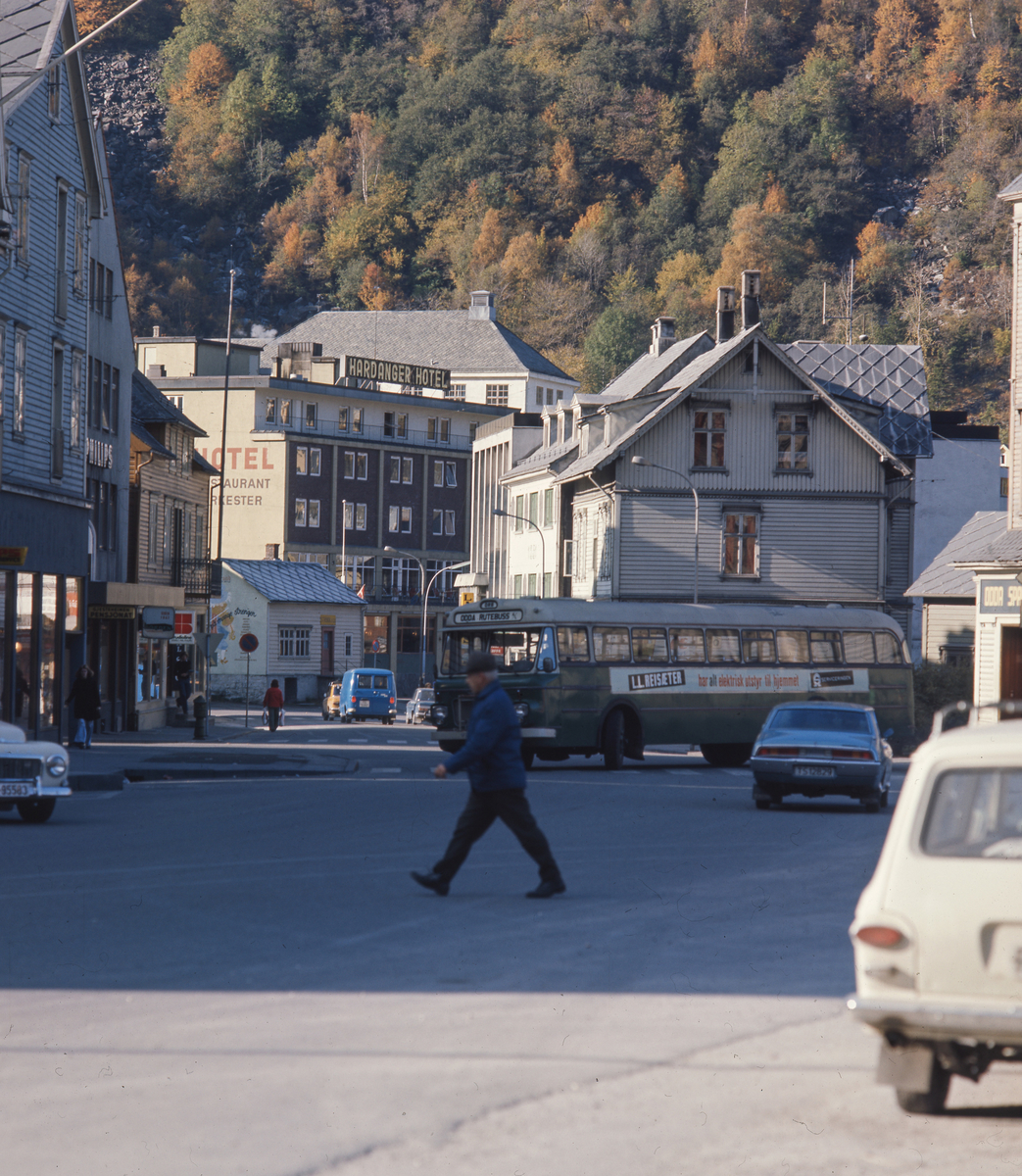 Odda sentrum på 1970-talet. 