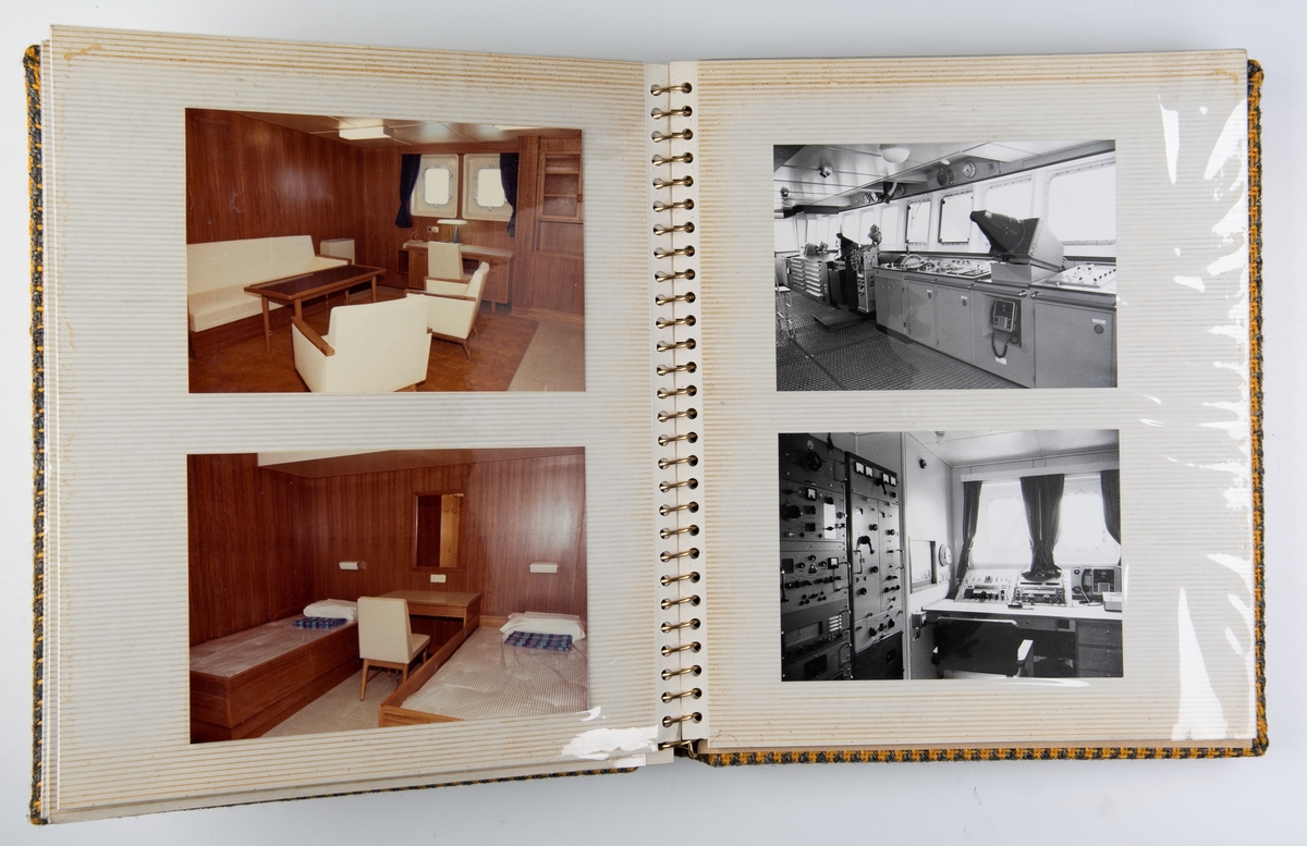 Album med fotografier fra byggingen og leveringen av motorskipet Takara ved Mitsubishi Heavy Industries i Yokohama