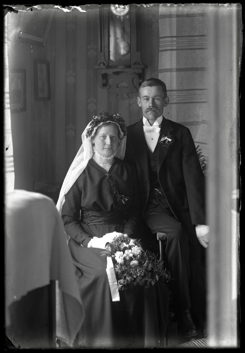 Bröllopsbild med Smens Gustav i Östorp