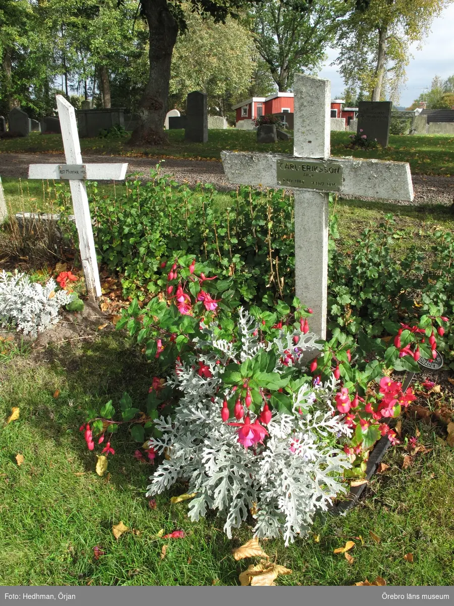 Sköllersta kyrkogård, Inventering av  kulturhistoriskt värdefulla gravvårdar 2011-2012, Kvarter 6.