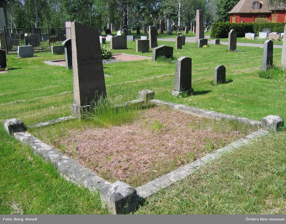 Hällefors norra kyrkogård Inventering av kulturhistoriskt värdefulla gravvårdar 2007, Kvarter E.