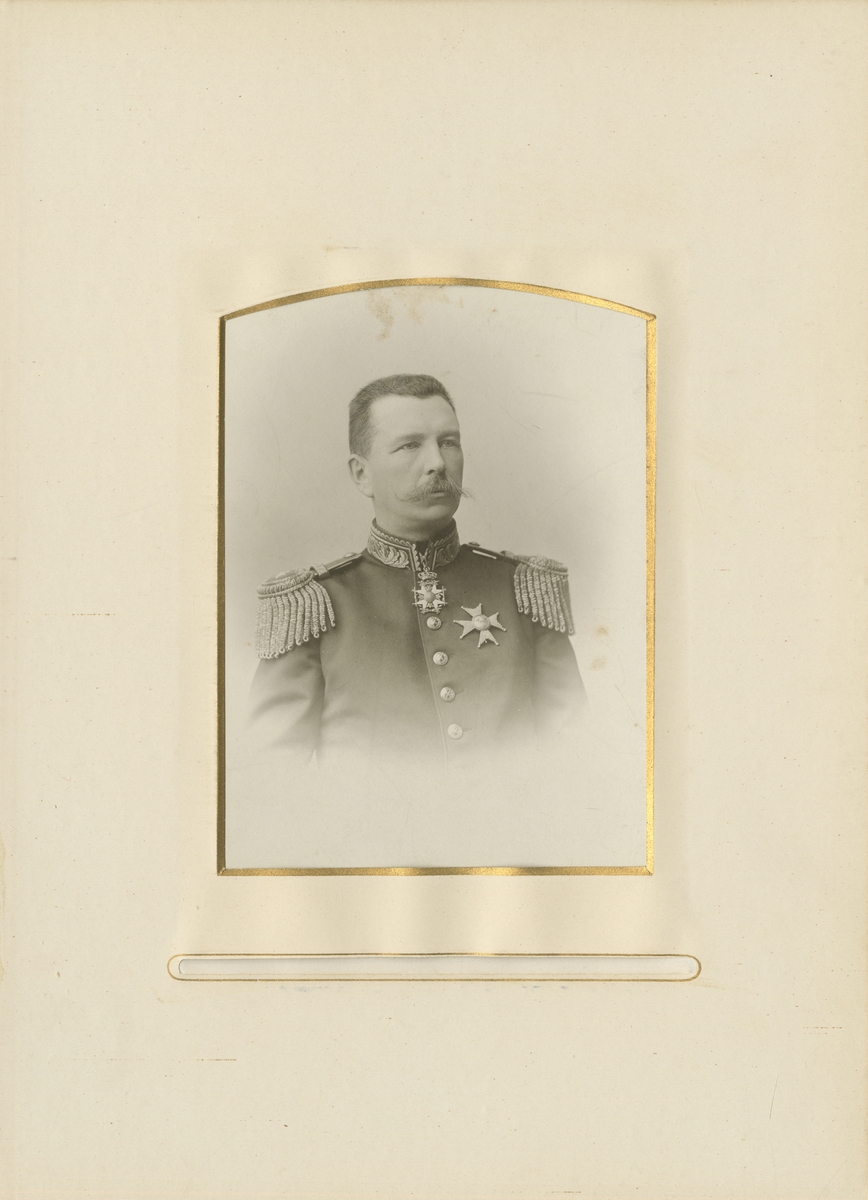Porträtt av Fredrik Leth, generallöjtnant vid Generalstaben.